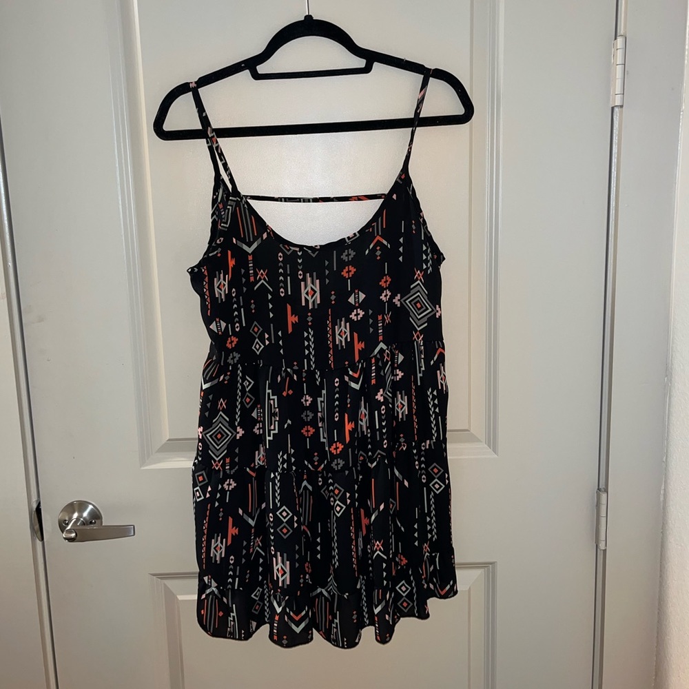 Aztec Flowy Dress with open back